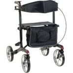 Loco Pr-891 Lüx Alüminyum Tekerlekli Rolatör Walker Yürüteç - 103 cm - Siyah