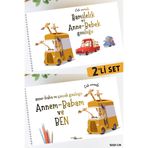 Lodos 2'Lİ SET Anı Defteri (Cute Animals Hamilelik ve Anne Bebek Anı Günlüğü) + Anı Defteri (Çocuk Günlüğü-Annem, Babam ve BEN)
