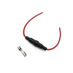lodose Kablolu Cam Sigorta Yuvası (5X20MM) - Siyah