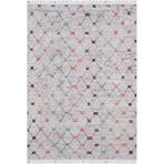 Lodzki Gri MadalyonModern Geometrik Etnik Desenli Boho Makinada Yıkanabilir Hafif Hav Toz Vermez Leke Tutmaz Kaymaz Taban Dijital Makine Baskı Halı Oturma Odası Salon Yolluk Koridor Mutfak Halısısı