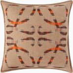 Loewe Anagram Ingiliz Tasarımı Yün ve Kaşmir Dekoratif Yastık - 51 x 51 cm - Bej