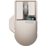 LOFREE Touch PBT Kablosuz Mouse Bluetooth, Kablolu Bağlantı, Şarj Edilebilir, Krem