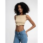 Loft Crop Kadın Atlet - Bej - M