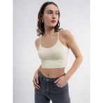Loft Crop Kadın Atlet - Ekru