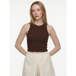 Loft Crop Kadın Atlet - Kahverengi - XL