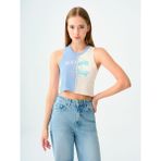 Loft Crop Kadın Atlet - M - Mavi