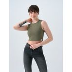 Loft Crop Kadın Atlet - S - Haki