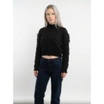 Loft Crop Kadın Kazak - Siyah - XS
