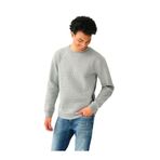 LOFT Erkek Sweatshirt, Bisiklet Yaka, Gri Melanj, XXL