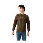 LOFT Erkek Sweatshirt, Bisiklet Yaka, Haki, L Beden