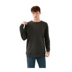 LOFT Erkek Sweatshirt, Bisiklet Yaka, Uzun Kol, Kahverengi, XL