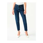 LOFT Kadın Yüksek Bel Slim Fit Jean Pantolon, Dark Blue Wash, 26-28