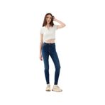 LOFT Kadın Yüksek Bel Slim Fit Jean Pantolon, Dark Blue Wash, 27-28