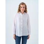 Loft Loose Fit Kadın Gömlek U.kol - Beyaz - XS