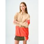 Loft Oversize Fit Kadın Gömlek U.kol - XS - Bej