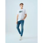Loft Regular Fit Beyaz-Yeşil Erkek T-Shirt LF2040075 - Beyaz - Yeşil - M