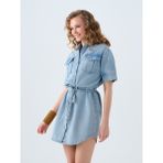 Loft Regular Fit Kadın Elbise - Denim - XS