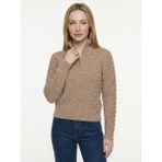 Loft Regular Long Crop Kadın Kazak - Camel - XS