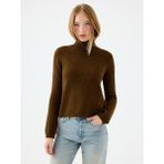 Loft Regular Long Crop Kadın Kazak - Haki - S