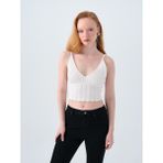 Loft Slim Fit Kadın Bluz K.kol - Beyaz