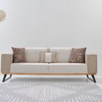 Loft Üçlü Koltuk, Krem