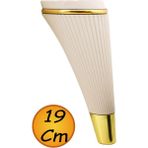 Lofts Lüks Mobilya Kanepe Tv Ünitesi Konsol Berjer Koltuk Ayağı 19 cm Krem Gold Ayakları - Titreşim - Çamaşır Bulaşık