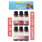Lofty 6x Favori Seti Esansiyel Uçucu Yağ, Buhurdanlık Yağı, Difüzör Esansı, Oda Kokusu 10ml TYC00450555833