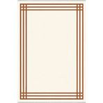 Lofy Halı Modern Çizgili Krem Kahve Yıkanabilir Halı 160x230 Cm Çok Renkli