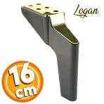 Logan Lüks Mobilya Kanepe Sehpa Tv Ünitesi Koltuk Ayağı 16 Cm Siyah Gold Baza Ayakları