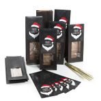 Logbuch-Verlag 10 gıda maddelerine uygun pencereli torba 8,5 x 26,5 x 5 cm - Noel çıkartması ile - Noel bisküvileri paketleyin