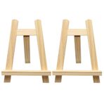 Logei Mini şövale küçük, 2 adet mini ahşap şövale, küçük masa şövalesi, masa tablo, üçgen ahşap stand, şövale resim çerçevesi, masa üstü resim, ekran fotoğrafları için tutucu (20 x 15 cm)