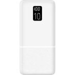 Logia Type-C / 2 USB / 3 Port Çıkış / Output 2.1A LED Ekranlı Slim 10000MAH Powerbank - Beyaz