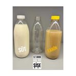 LOGIC CHEMIE Boş Pet Şişe 1000 ml Boş Pet Şişe (1 LİTRE) Kilitli Kapaklı-gıda Için Uygun Şeffaf Pet Şişe 6 Adet