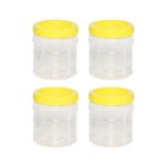 LOGIC CHEMIE Plastik Kavanoz Pet Bidon Saklama Kabı 1 Litre 4 Adet Bal Turşu Salça Kavanozu 1000ml