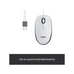Logitech B100 Optik USB Beyaz Mouse