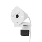 Logitech Brio 300 Full HD Web Kamerası, Gizlilik Lens Kapağı, Gürültü Engelleyici Mikrofon, USB-C ile, Zoom, Microsoft Teams, Google Meet sertifikalı, Otomatik Işık Düzeltme - Beyaz