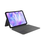 Logitech Combo Touch iPad Pro 11 Inç M4 ile Uyumlu Türkçe Klavyeli Tablet Kılıfı, Gri
