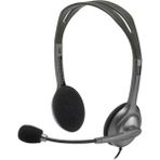 Logitech H110 Kablolu Kulaklık Mikrofonlu Gri - Siyah Kulaküstü Model Bilgisayar İçin (981-000271)