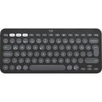 Logitech K380s Pebble Keys 2 Çoklu Cihaz Özellikli Bluetooth Türkçe Q Klavye - Siyah siyah