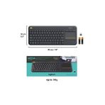 Logitech K400 Plus Touchpad Kablosuz Q Klavye Siyah