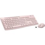 Logitech Logıtech MK270 Kablosuz USB Alıcılı Q Klavye Mouse Seti, Gül Kurusu