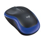 Logitech M185 Kablosuz Mouse, 1.000 DPI Optik Sensör, Sağ ve Sol Elle Kullanıma Uygun, 10 m Kullanım Mesafesi, 12 Ay Pil Ömrü, Mavi