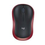 Logitech M185 Kablosuz Mouse Siyah-Kırmızı – Küçük Boy, USB Alıcı ile Kablosuz