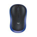 Logitech M185 Kablosuz Mouse Siyah-Mavi – Küçük Boy, USB Alıcı ve Çoklu Cihaz Desteği