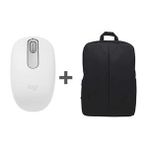 LOGITECH M196 BEYAZ MOUSE + NERO NOTEBOOK SIRT CANTASI