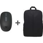 Logitech M196 Bluetooth Kablosuz Mouse ve Nero Notebook Sırt Çantası - Siyah