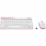 Logitech MK240 Nano Beyaz Kırmızı Kablosuz Klavye ve Mouse