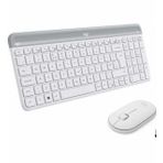 Logitech MK470 Beyaz Kablosuz İnce Q Klavye Mouse Seti