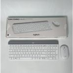 Logitech MK470 Kablosuz Beyaz Ince Ingilizce Q Klavye + Mouse Seti (Outlet) - Siyah
