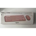 Logitech Pebble 2 Combo Pudra Pembe Kablosuz Klavye (Outlet)